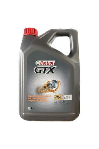 Castrol GTX 5W-40 A3/B4 Tam Sentetik Motor Yağı 4 L