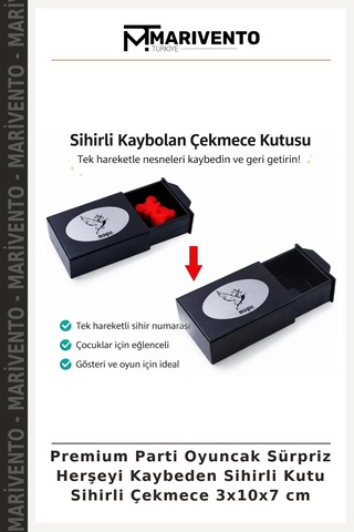 Premium Parti Oyuncak Sürpriz Herşeyi Kaybeden Sihirli Kutu Sihirli Çekmece 3x10x7 Cm