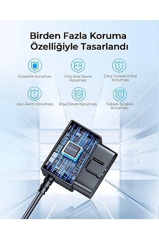 Azdome OBD Hardwire Kit Type-C Giriş 7/24 Park Modu Destekli Güç Adaptörü
