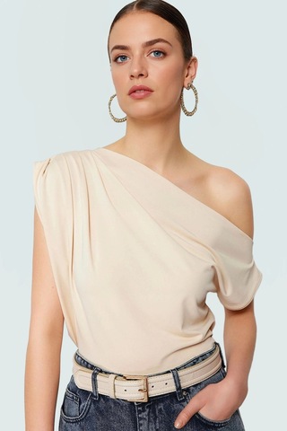 Frm Regular Kalıp Polyester Bluz Yazlık Şıklık Seçkin Malzeme Taş