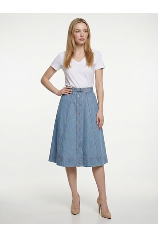 LOFT Regular Fit Kadın Etek Lf2043100 Q1.v1 Denim