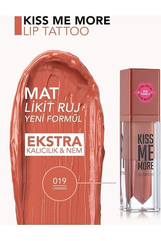 Flormar Uzun Süre Kalıcı Mat Ruj - Kiss Me More-019 Caramel-8682536040860
