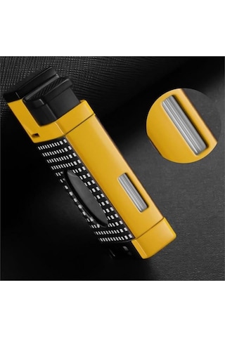 Cm0650 3 Jet Torch Kesicili Puro Çakmağı Sarı Krom
