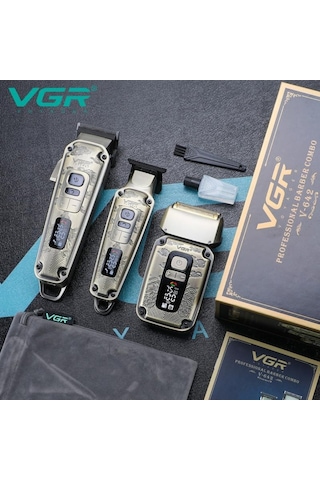 VGR V-642 Profesyonel Saç Sakal Ense Elektrikli Tıraş Makinesi Seti