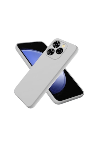 General Mobile Gm Era 30 Uyumlu Silikon Kılıf - Kamera Korumalı Esnek Kapak - Gri