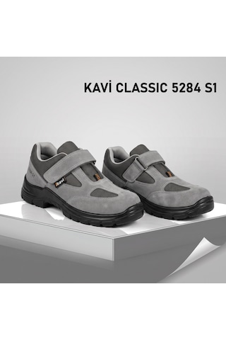Kavi Classic 5284 S1 Gri Süet Çelik Burunlu İş Güvenliği Ayakkabısı