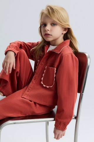 Xo Kids Kız Çocuk Gömlek 4-8 Yaş 31504 Kiremit