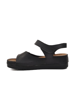 Ayakmod 07-109rr Siyah Kadın Sandalet 001