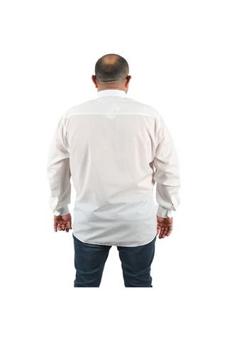 Starbattal Büyük Beden Erkek Cepli Gömlek Cuadrado 23352 BEYAZ Beyaz