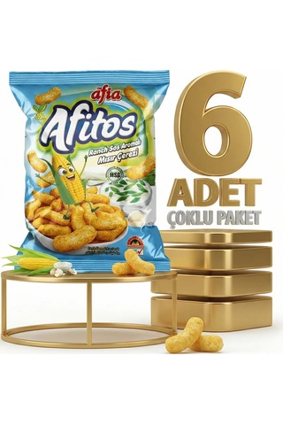 Afia Afitos Ranch Aromalı Mısır Çerezi 6x50 Gr