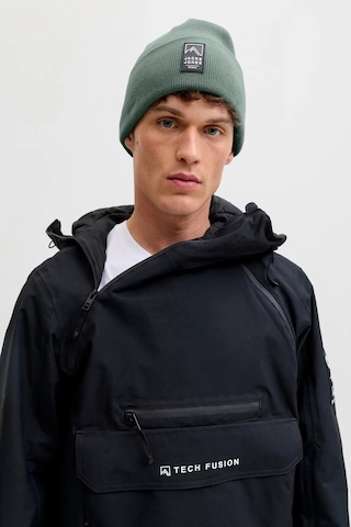 Jack & Jones Erkek Jacalpes Logo Detaylı Örme Bere 12286472 Yeşil Yeşil
