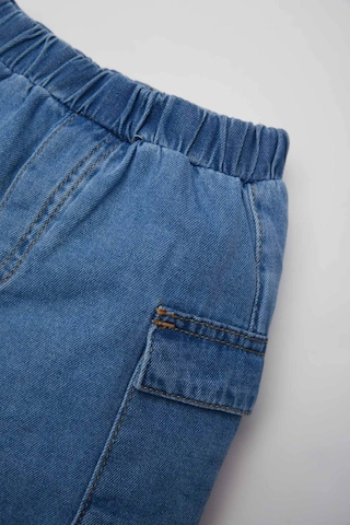 Defacto Beli Lastikli Cepli Jean Şort Erkek Bebek B6750A524SM Mavi