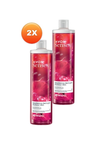 Avon Senses Rapsberry Delight Frambuaz ve Frenk Üzümü Kokulu Duş Jeli 2 x 500 ML
