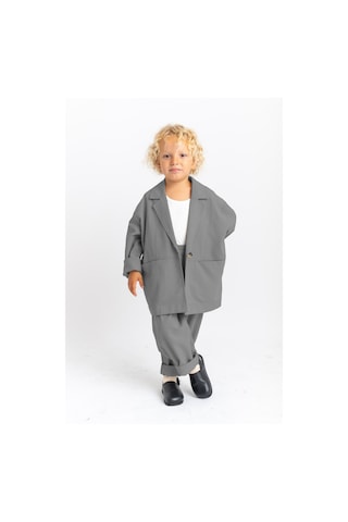 Oliventhekid Unisex Ceketli Takım Gri Gri