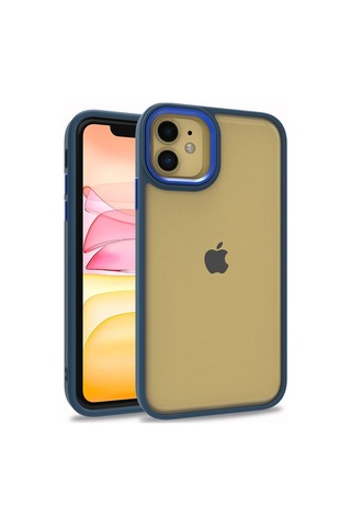 Apple Uyumlu iPhone 11 Kılıf Zore Flora Kapak Mavi
