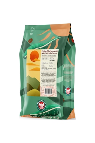 Colombia Supremo Scr17/18 Huila Lucero Yöresel Filtre Kahve 250 Gr. Çekirdek Kahve