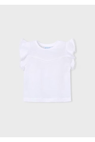 Mayoral Kız Çocuk T-shirt 3008 Beyaz