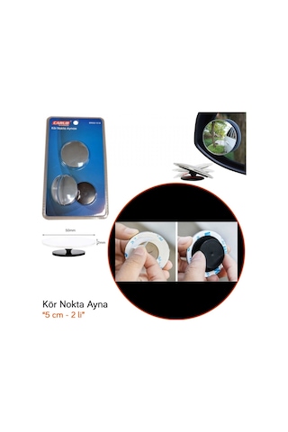 Carub Ayna Kör Nokta Oynar 50mm Yuvarlak 2li
