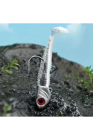 Fochsia 20g 0.705oz 56 Parça Balıkçılık Seti 5g 7g 10g 14g Kurşun Ağırlık 6 Jig Kafa 50 Yumuşak Yem Tatlı Tuzlu Su Balık Avı