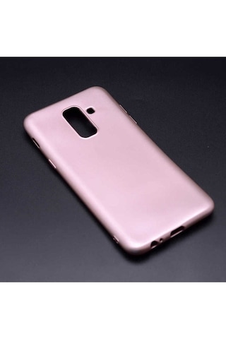 Galaxy J8 Kılıf Zore Premier Silikon Kapak Rose Gold