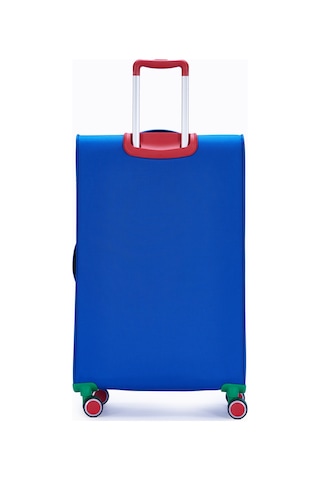 Benetton Büyük Boy Kumaş Valiz Saks Mavi Bnt2800