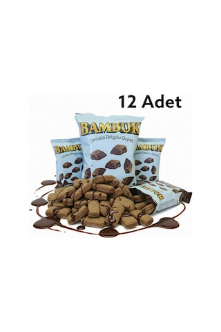 Çikolata Dolgulu Gofret Bambuk 12 Adet 45 Gr