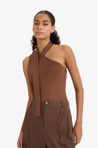 Defacto Tek Omuzlu Bağlama Detaylı Çıtçıtlı Body F9569ax25hsbn316 Kahve