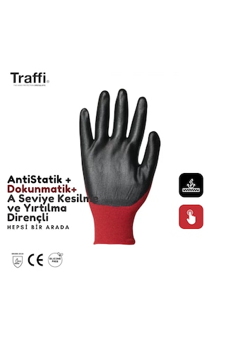 Tg1290 Dokunmatik Antistatik A Seviye Dirençli İş Eldiveni