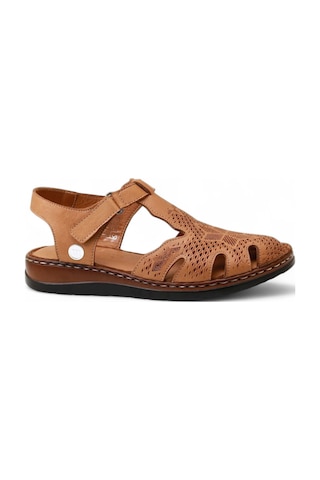 Mammamia D25ys-2550 Deri Comfort Kadın Sandalet Taba