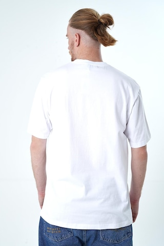 İntersivin Oversize Düz Beyaz Erkek T-shirt Beyaz