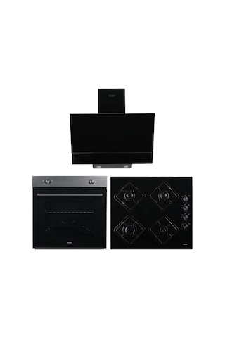 Exep Smart EF-200 - EO-320 - ED-402 Siyah Ankastre Set