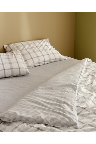 Madame Coco  Aluin King Size Ranforce Baskılı Nevresim Takımı Nt0000000312 Gri