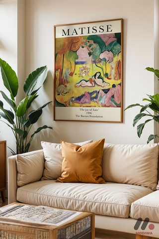 Matisse Joy Of Life, Ahşap Çerçeveli Duvar Tablosu - Modern Ev Dekorasyonu