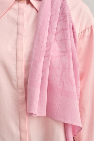 Armine Tencel İpek Kaligrafi Desen Şal 32110 Pembe