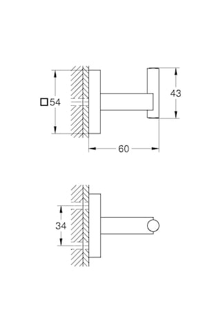 Grohe Start Cube Quickfix Bornoz Askısı Duş/banyo Aksesuarları Krom 40961000 Sku: Smg8690010162038 Diğer