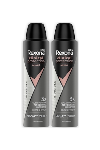 Rexona Men Clinical Protection Spray Deodorant Invisible 150 Ml X2