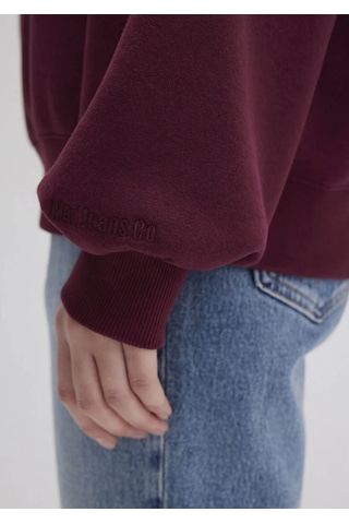 Mavi Bisiklet Yaka Basic Bordo Kadın Sweatshirt M1610198-70415 Bordo
