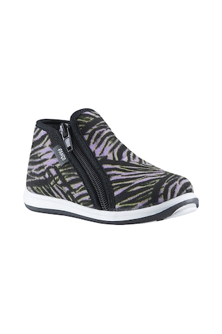 Panço Kız Bebek Zebra Desenli Panduf Çok Renkli