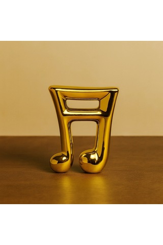 Gold Nota 2 Dekoratif Seramik Obje 17x7