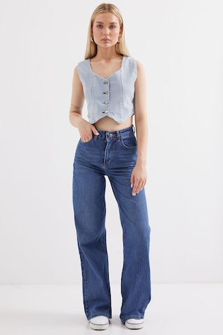 Bigdart 6797 Crop Kot Yelek - Mavi 001