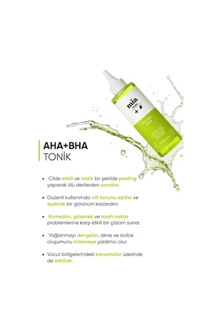 Mia Klinika Aha-Bha Akne Karşıtı Gözenek Sıkılaştırıcı Ve Cilt Temizleyici Tonik 200 ML