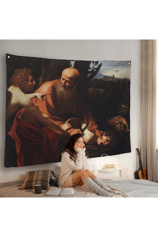 Caravaggio - İsanın Kurban Edilmesi Duvar Örtüsü - Sacrifice Of Isaac-7121