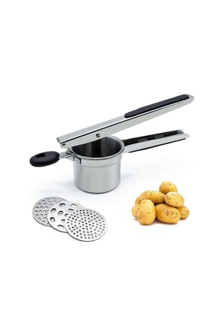 Patates Ezici, Patates Püresi İçin Ezici, 3 Değiştirilebilir Diskli Paslanmaz Çelik Patates Ezici Ezici Mutfak Aleti Pürüzsüz Kremalı Püre Tencere Yaratır