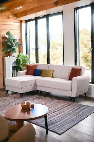 Nice Köşe Koltuk Takımı - Krem