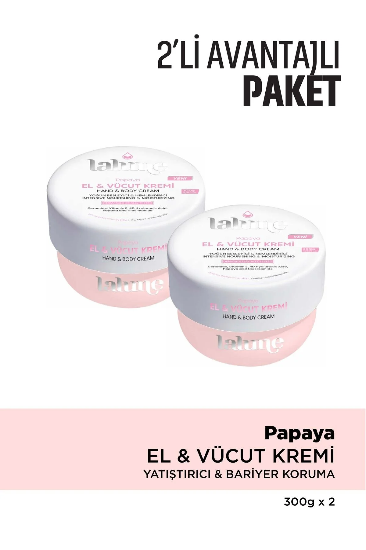Yoğun Besleyici Ve Nemlendirici El & Vücut Kremi Papaya 2x300gr