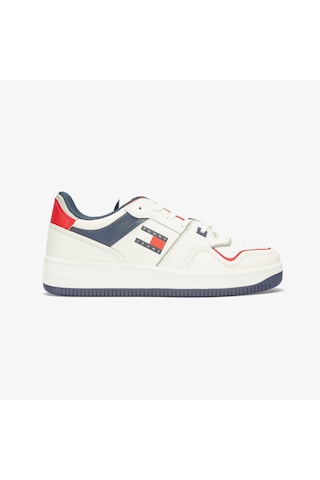 Tommy Jeans Retro Basket Erkek Kirmizi Sneaker Düz Em0em01463 Kırmızı