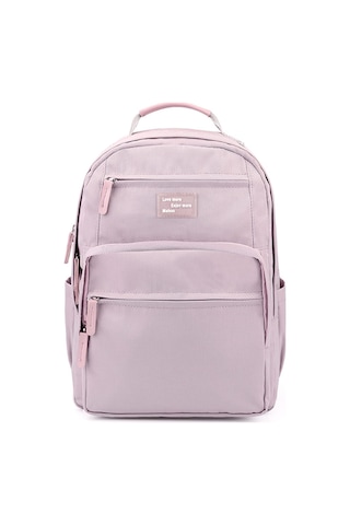 Çok Cepli Okul Sırt Çantası Genç Okul Çantası Sırt Pembe