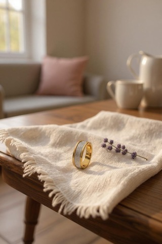 Altın Nesil 14 Ayar Altın Yeşil Beyaz Marka Yazılı Yüzük Sarı Altın