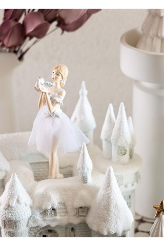 The Mia Prenses Şatosu Led Işıklı Müzik Kutusu 30x26x19cm 1 Adet