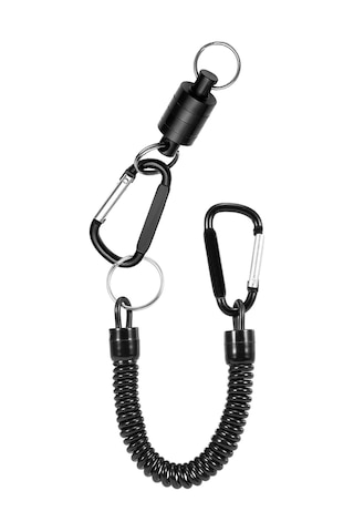 Xindoker Balıkçılık Manyetik Tutucu Kayıp Engelleme İpçili Siyah - Maks. 2kg Tutma Gücü, Yelek/çanta Uyumlu